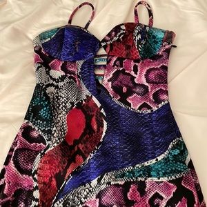 colorful bodycon dress